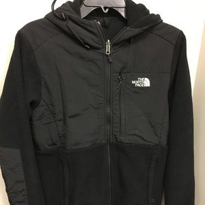 North face black fleece jacket